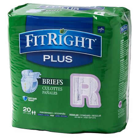 Medline FitRight Plus Briefs Regular