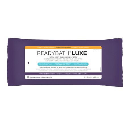 Medline ReadyBath Luxe Total Body Antibacterial Cleansing Washcloths Fragrance Free