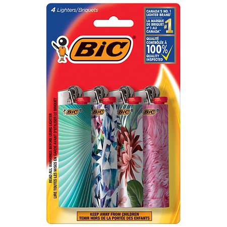 BIC Special Edition Fashion Series Pocket Lighters, Assorted Designs