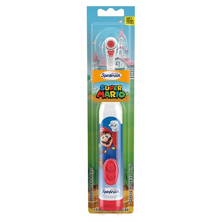 SpinBrush Kids Arm & Hammer Battery Toothbrush Super Mario
