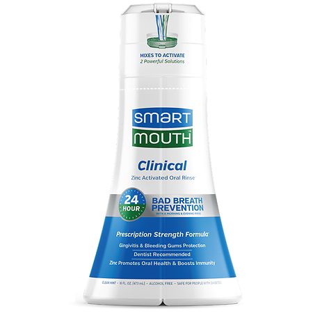 SmartMouth Clinical DDS Oral Rinse for The Treatment of Bad Breath Mint