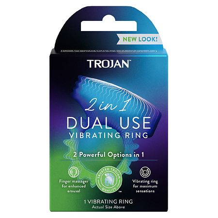 Plagen enkel en alleen Weekendtas Trojan Vibrations 2-in-1 Vibrating Ring Plus Finger Massager | Walgreens