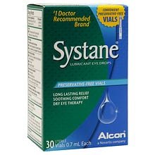 Systane Lubricant Eye Drops, Preservative-Free Vials | Walgreens