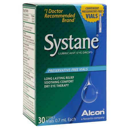 Systane Lubricant Eye Drops, Preservative-Free Vials