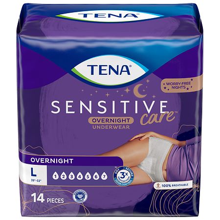 Tena Sensitive Care Overnight Underwear Large