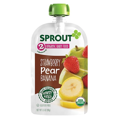 Sprout Stage 2 Organic Baby Food Strawberry Pear Banana