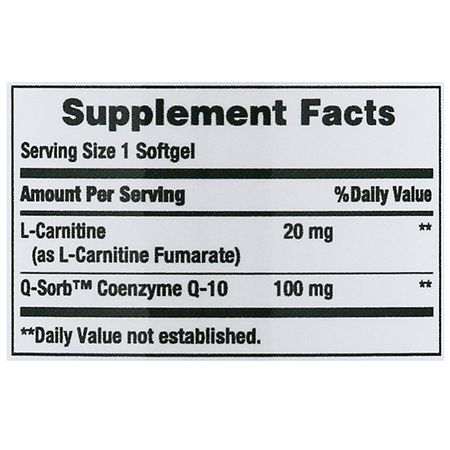 100 mg l carnitine Liquid l-Carnitine 1000 Mg CoQ10 100 Mg, Dr's. Advantage – Professional  Supplement Center main image 1