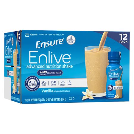 UPC 070074647609 product image for Ensure Enlive Advanced Nutrition Shake Vanilla - 8.0 fl oz x 12 pack | upcitemdb.com