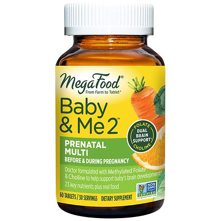 MegaFood Baby & Me 2 Prenatal Multivitamin