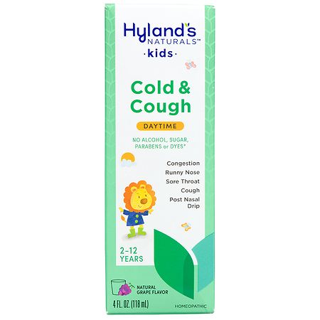 Hyland's Naturals Kids Cold & Cough Daytime Liquid, Grape Grape