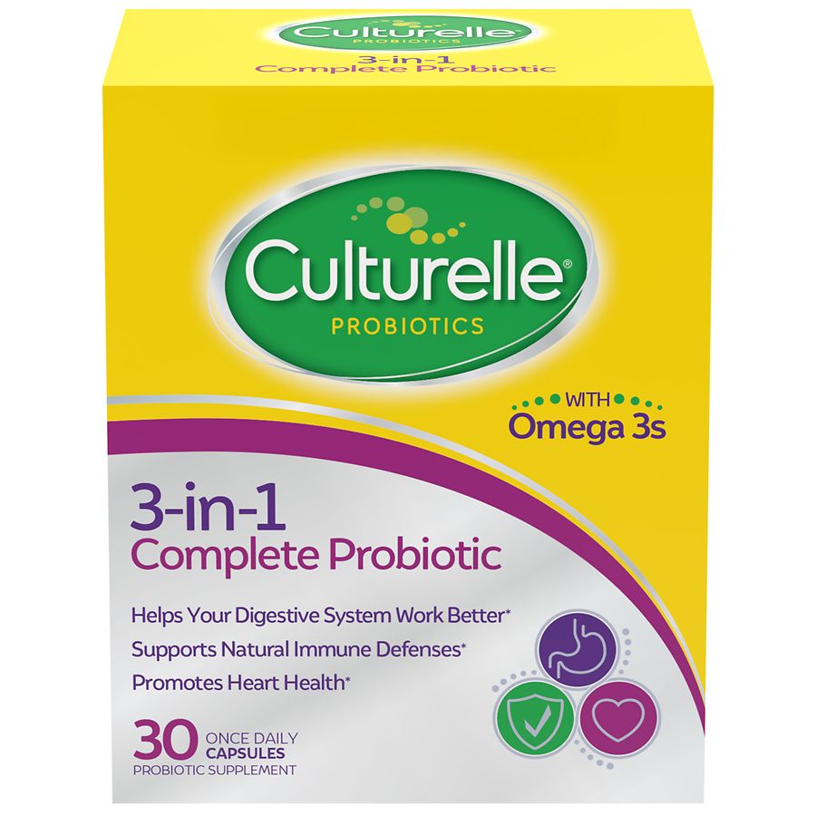 Culturelle 3-in-1 Complete Probiotic, Once Daily Capsules | Walgreens