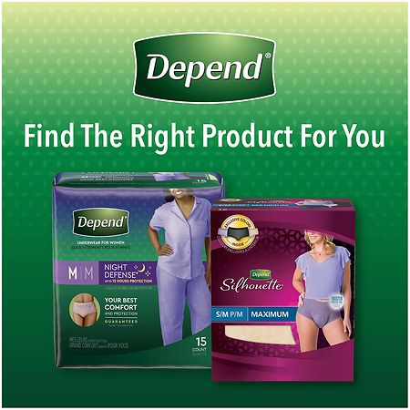 Depend Night Defense Adult Incontinence Underwear for Women, Overnight,  Extra-Large, Blush, 26 Count (2 Packs of 13) : : Health & Personal  Care