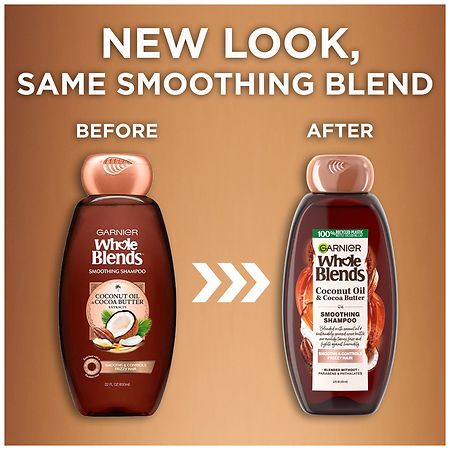 Garnier Whole Blends Smoothing Shampoo with Coconut Oil & Cocoa Butter  Extracts