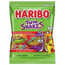 Haribo Twin Snakes Gummi Candy Sweet and Sour | Walgreens