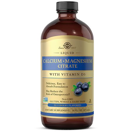 Solgar Liquid Calcium Magnesium Citrate Natural Blueberry