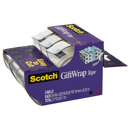 Scotch Gift Wrap Tape, 3/ 4 in. x 325 in. Dispensers/ Pack