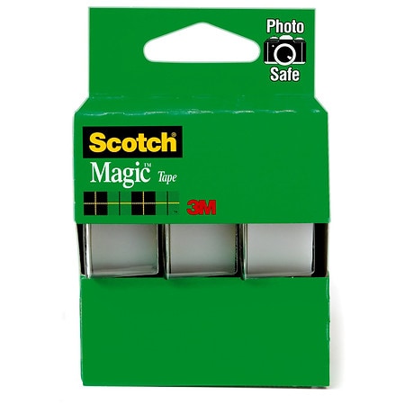 Scotch Wall Safe Tape Dispenser .75 in x 650 in Transparent 3M 183 4 Pack