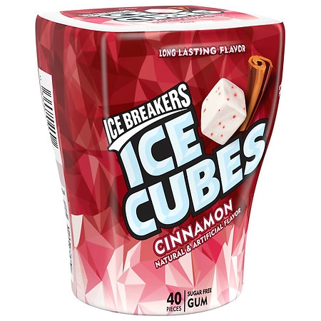 Ice Breakers Ice Cubes Sugar Free Chewing Gum, Bottle Cinnamon