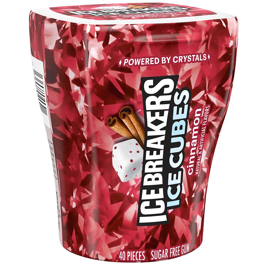 ICE BREAKERS Ice Cubes Sugar Free Gum Cinnamon