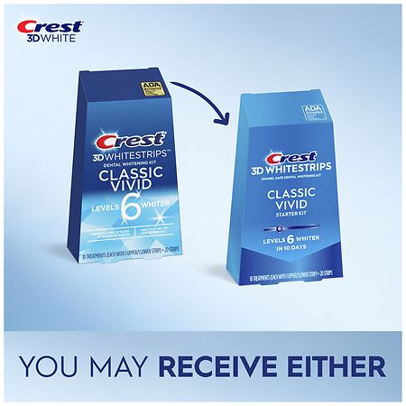 Crest Classic Vivid At-Home Teeth Whitening Kit 10 Treatments, 6