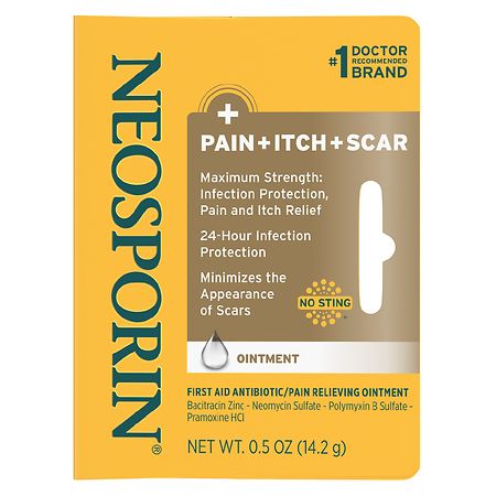 Neosporin Pain, Itch, Scar Antibiotic Ointment with Bacitracin