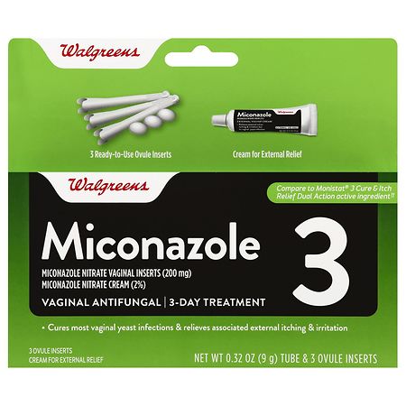 Walgreens Miconazole 3 Day Treatment