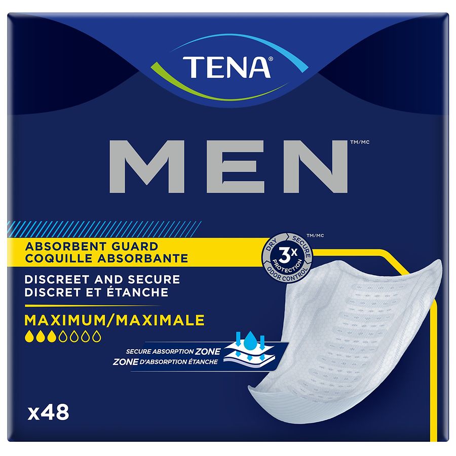Tena Incontinence Guards For Men, Maximum Moderate | Walgreens