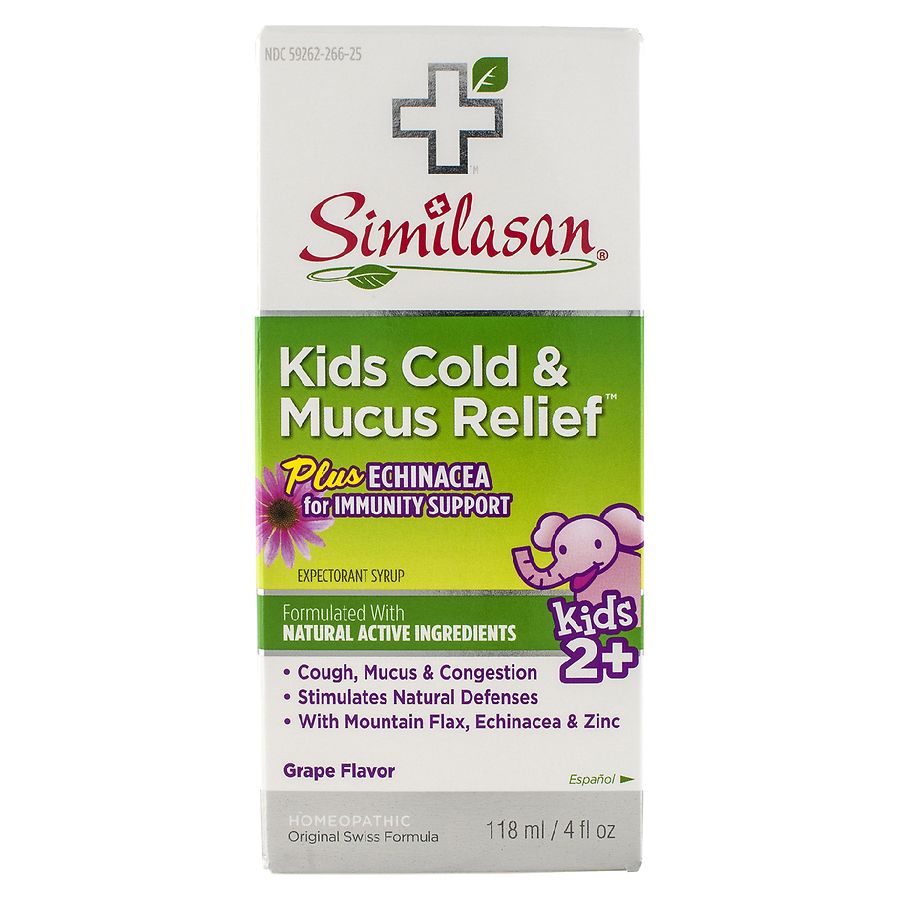 Similasan Kids Cold & Mucus Relief + Echinacea Expectorant Syrup Grape