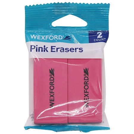 Wexford Pink Erasers 1.1x0.43x2.24in Pink