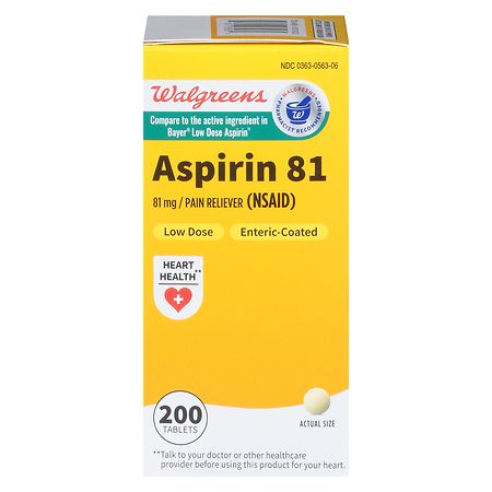 UPC 311917185934 product image for Walgreens Aspirin 81 Tablets - 200.0 ea | upcitemdb.com