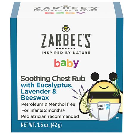 Zarbee's Baby Soothing Chest Rub, Eucalyptus & Lavender Fragrance-Free