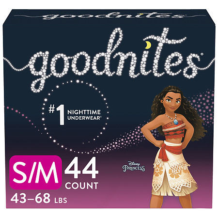 goodnites Girls' Nighttime Bedwetting Underwear S/ M