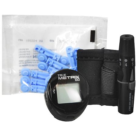 Walgreens True Metrix Go Self-Monitoring Blood Glucose Meter Black