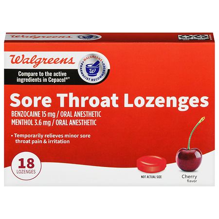 Walgreens Sore Throat Lozenges Cherry