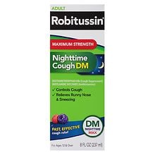 Robitussin DM Adult Maximum Strength Nighttime Cough DM Blue Raspberry ...