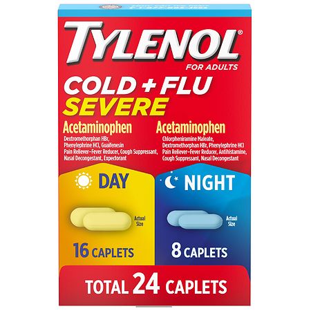 TYLENOL Cold + Flu Severe Day & Night Caplets Combo Pack