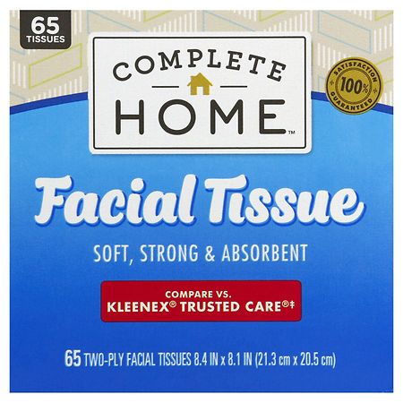 Complete Home Facial Tissues Cube Box Assortment