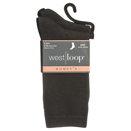 West Loop Women's Flat Knit Crew Socks