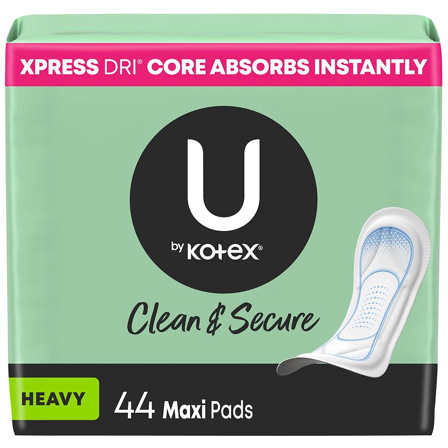 U by Kotex Maxi Pads Unscented, Heavy Absorbency