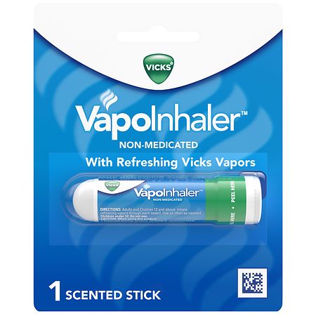 Vicks VapoInhaler, On-the-Go Portable Nasal Inhaler, Non-Medicated Menthol