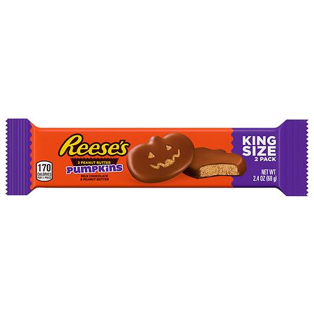 UPC 034000473687 product image for REESE'S King Size Peanut Butter Pumpkins, Halloween Candy, Pack Milk Chocolate - | upcitemdb.com