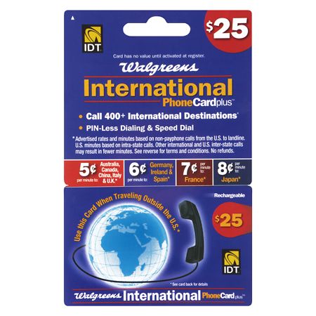 IDT $25 International Phone Card