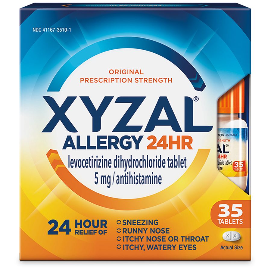 Xyzal Allergy Tablets 24-Hour Allergy Relief, Original Prescription Strength