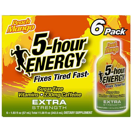 5-Hour ENERGY Shot, Extra Strength Peach Mango