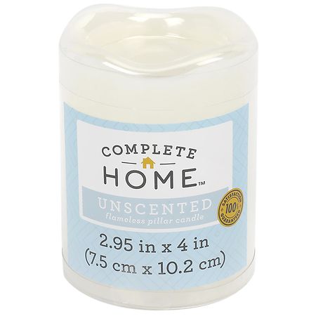 Complete Home Flameless Pillar Candles Unscented