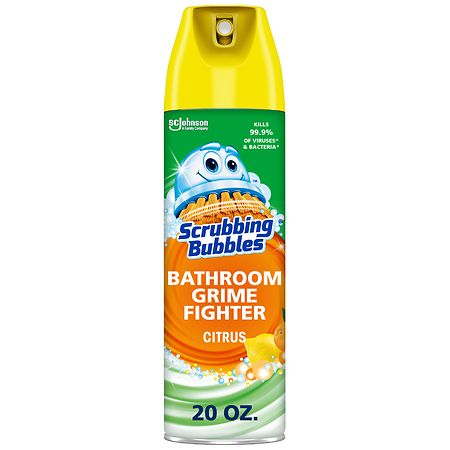 Scrubbing Bubbles Bathroom Grime Fighter Aerosol, Disinfectant Spray Citrus