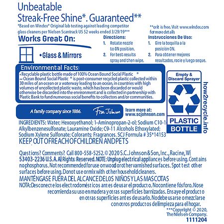  Windex Original Glass Wipes, Pre-Moistened Glass and Surface  Wipes Clean and Provide a Streak-Free Shine, 38 Count, Pack of 6 : Health &  Household