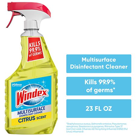 Windex Vinegar Multi-Surface Cleaner, 23.0 Fluid Ounce (4 Pack)