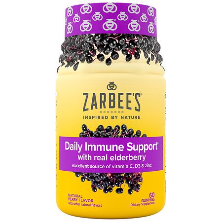 Zarbee's Daily Immune Support Gummies with Real Elderberry Berry