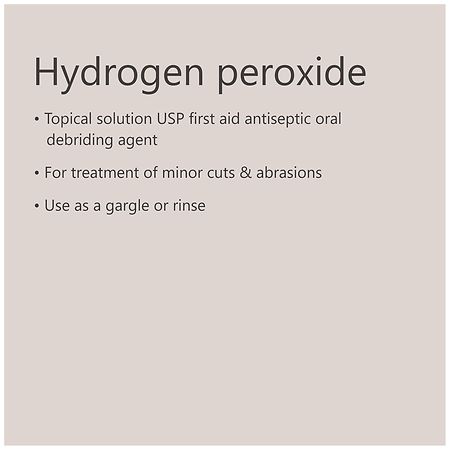 Walgreens 3% Hydrogen Peroxide